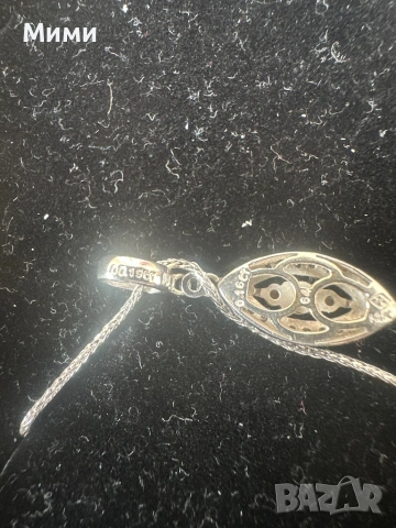 Италиянско колие със естествени диаманти, снимка 3 - Колиета, медальони, синджири - 53808012