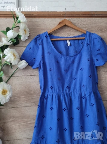 Лятна синя рокля С/М, снимка 2 - Рокли - 51197171
