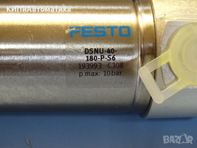 Пневматичен цилиндър Festo DSNU-40-180-P-S6 pneumatic round cylinder, снимка 2 - Резервни части за машини - 46742774