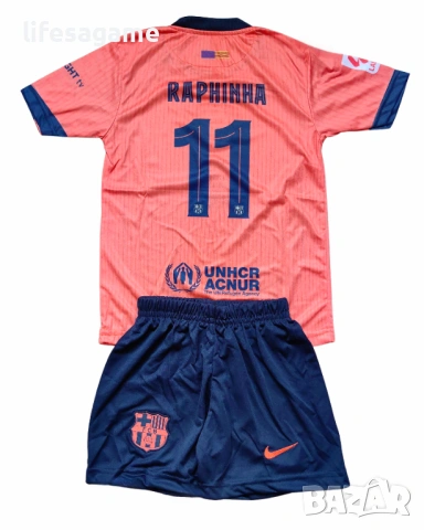 Детски футболен екип Барселона Рафиня комплект Barcelona тениска Raphinha Barca