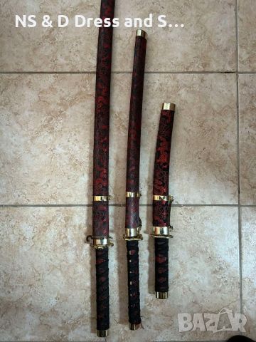 Комплект самурайски мечове Катана, снимка 9 - Други ценни предмети - 45715380