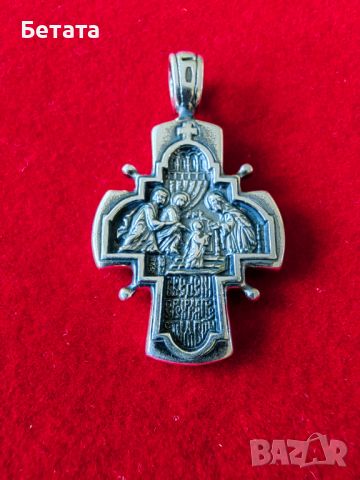 Сребърен кръст, православен кръст, кръст от сребро, кръст с разпятие, сребро 925, снимка 4 - Колиета, медальони, синджири - 45777202