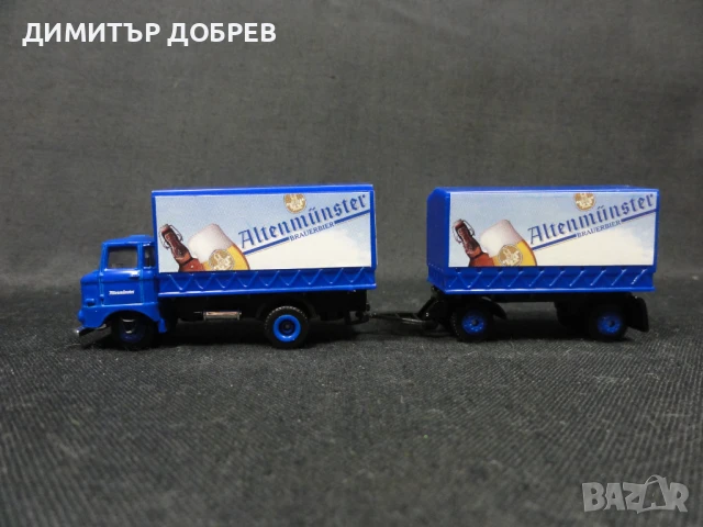 1/87 РЕТРО МЕТАЛНА КОЛИЧКА КАМИОН IFA W50 GRELL, снимка 2 - Колекции - 51120428