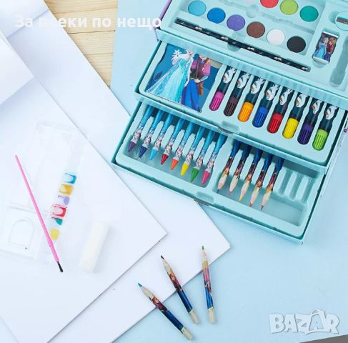✨Детски рисувателен комплект в триетажно куфарче Frozen , снимка 5 - Рисуване и оцветяване - 45853403