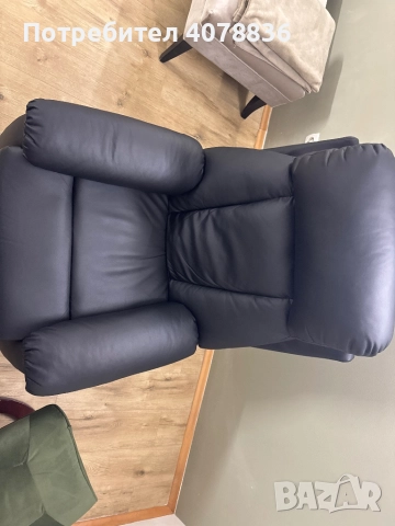 Кресло с поставка за крака, снимка 3 - Дивани и мека мебел - 52863058