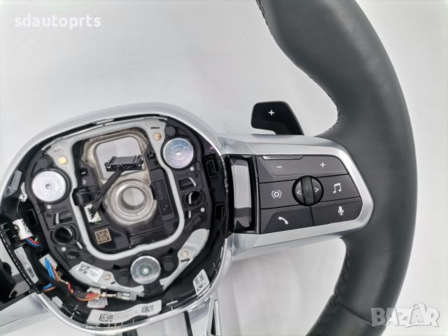 M Sport Черен Кожен Спортен Волан BMW 2 U06 X1 U11 - Отличен, снимка 5 - Части - 45926575