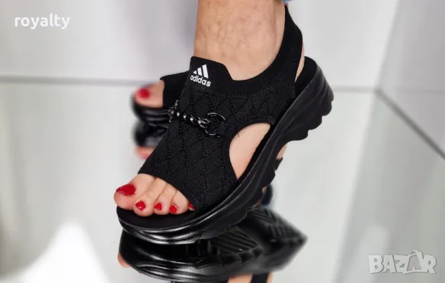 Adidas черни дамски сандали , снимка 5 - Сандали - 50349874