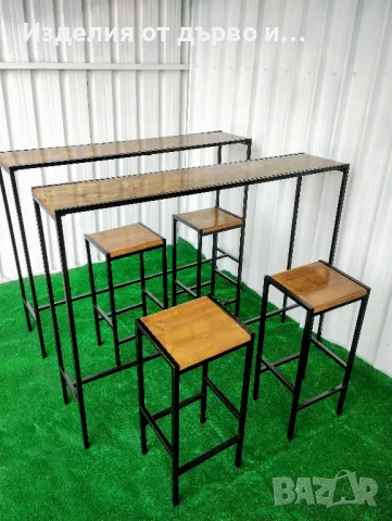 столове и маси от дърво и метал по поръчка за бар или трапезария , снимка 2 - Маси - 50287761