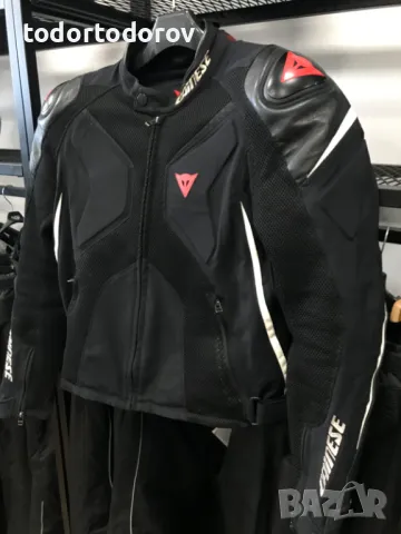 Мото яке DAINESE D-AIR,50-М,протектори,гърбица,кожа/текстил,оригинално, снимка 3 - Аксесоари и консумативи - 46947701