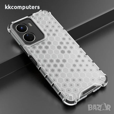 vivo Y16 4G Силиконов Калъф Honeycomb TPU и Протектор, снимка 3 - Калъфи, кейсове - 50741717