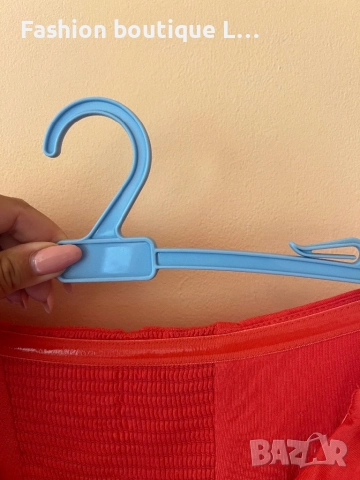 Дълга оранжева рокля без презрамки с връзки през врата и силиконова лента,за да не се свлича 🧡🧡🧡, снимка 8 - Рокли - 51808944