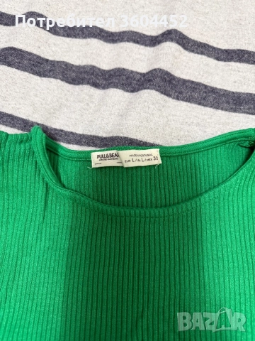 Зелена изчистена рипсена рокля, снимка 2 - Рокли - 52698017