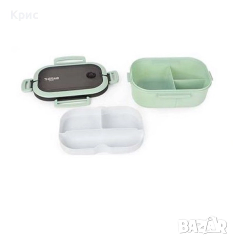 Кутия за храна, С отдушник, Вакуум вентил, С дръжка, 1.2л, Зелен, снимка 4 - Кутии за храна - 52562289