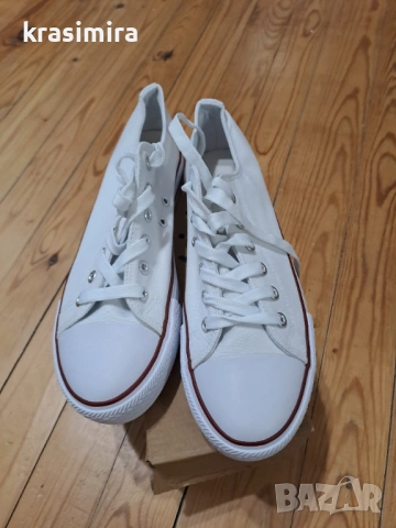 Бели кецове-номер 40, снимка 3 - Кецове - 54061431