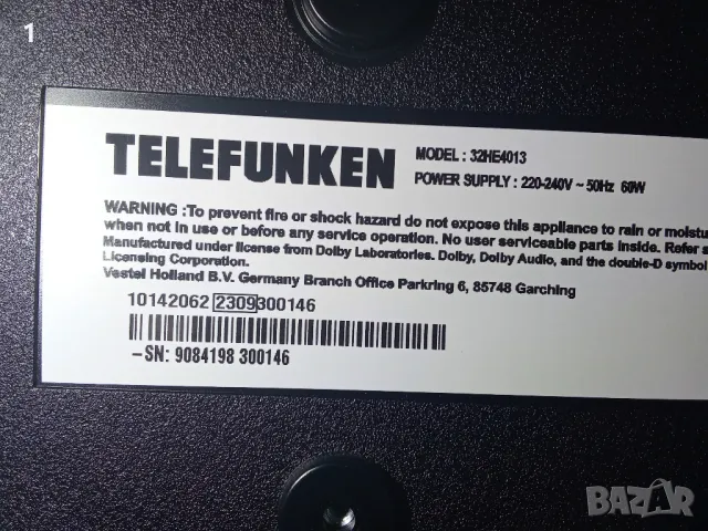 Телевизор TELEFUNKEN,32 инча за части, снимка 8 - Телевизори - 48149287