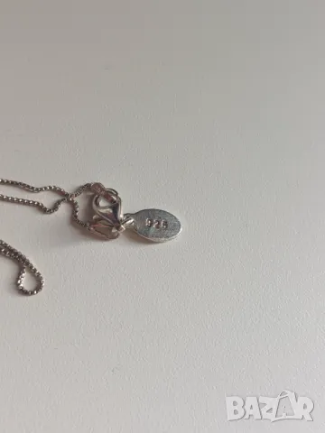 Сребърно колие с естествена перла, снимка 3 - Колиета, медальони, синджири - 50393364