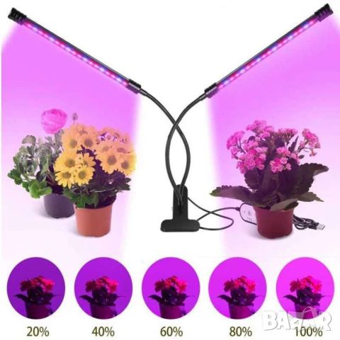 UV Led лампа с дистанционно за отглеждане на растения USB,5V,5W, снимка 4 - Лед осветление - 46324665