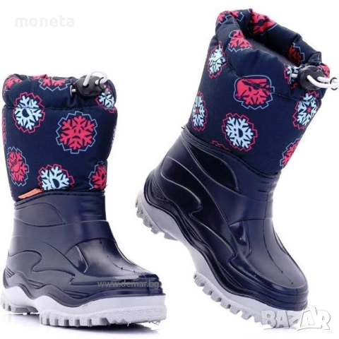 39,90лв „DEMAR“: Нови детски боти /апрески с Топла подплата. Размери 24-35. СИН СНЕЖИНКИ, снимка 2 - Детски боти и ботуши - 51687372