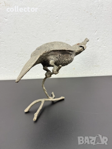 Бронзова фигура / скулптура на папагал - Какаду. №7694, снимка 2 - Антикварни и старинни предмети - 52686989