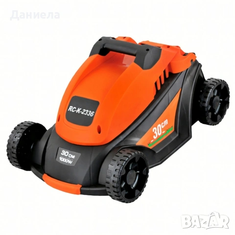 Мощна и лека електрическа градинска косачка 1000W, Кош за трева 35L, Регулируема височина, снимка 10 - Градинска техника - 53948430