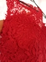 Елегантна червена официална рокля с дантела – перфектна за бал, сватба или повод, снимка 7