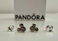 ALE S925 Сребърни обеци Pandora Disney Mickey и Minnie Mouse с камъче , снимка 4