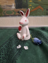 Ретро  порцеланово Великденско зайче, снимка 2