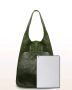 Качествена голяма зелена чанта отекокожа, снимка 3