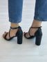 Стилни дамски сандали с отворен дизайн и елегантен ток, снимка 4