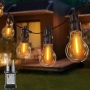 Външни LED лампички 20.5 м, 20 крушки, 8 режима, топла светлина, снимка 1