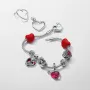 Pandora талисман Metallic Red Heart , снимка 3