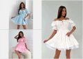 Дамска Кокетна Разкроена Къса Рокля - 3 Налични Цвята Код A699, снимка 1