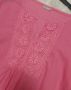 РАЗКОШНА розова риза с дантела при деколтето и в края на ръкавите, снимка 3