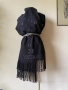 Черен шал Gai Mattiolo/ голям шал тип одеало, снимка 2