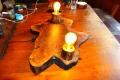 Страхотни дизайнерски лампи от орехово дърво , снимка 2