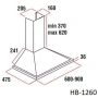 Абсорбатор Hausberg HB-1260, за вграждане, 190W, 650m3, 1 мотор, инокс, снимка 5