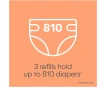 Пълнители за торбички за пелени Diaper Genie 270 (опаковка от 3) с аромат на чисто пране , снимка 5