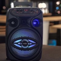 Преносима BluetootAh караоке тонколона 8'' с микрофон GTS-1700, снимка 3 - Тонколони - 45556193