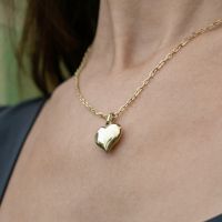 Сребърно колие с висулка във формата на сърце, подарък за любим човек, сребърно сърце, любовно колие, снимка 4 - Колиета, медальони, синджири - 45695976