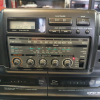 Радиокасетофон SONY CFD-555L Две касети, радио и диск. В отлично техническо състояние. В добър външе, снимка 7 - Аудиосистеми - 44956663