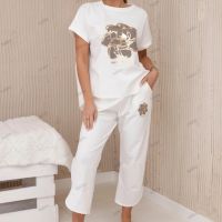 Нов дамски комплект блуза + панталон, снимка 1 - Комплекти - 45980969