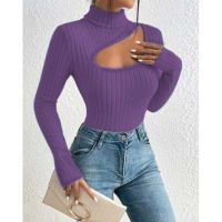 Атрактивна дамска блуза в лилаво, снимка 1 - Блузи с дълъг ръкав и пуловери - 45439139