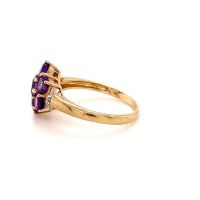 Златен дамски пръстен с 2 бр. брилянта 2,83гр. размер:56 9кр. проба:375 модел:23571-1, снимка 2 - Пръстени - 45408299