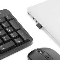 Amazon Basics Ергономични безжични клавиатура и мишка, черни, снимка 6 - Клавиатури и мишки - 45221528