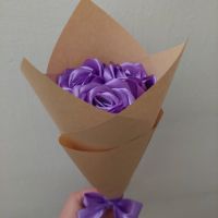 Букети от сатенени рози (вечни рози), снимка 5 - Изкуствени цветя - 45513746