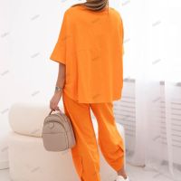 Дамски памучен комплект блуза + панталон, 3цвята , снимка 4 - Комплекти - 45657860