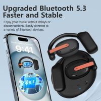 Слушалки с отворено ухо Roujune, Bluetooth 5.3 с кукички за уши, IPX5, сензорно управление, снимка 7 - Слушалки, hands-free - 45716603