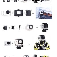 Екшън камера SPORTS CAM, водоустойчива, 4K HD, снимка 2 - Камери - 45917360