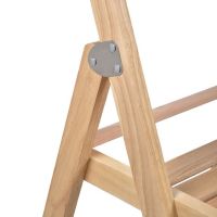 Сгъваем дървен естествен цвят тераса стол 41x40x76cm, снимка 3 - Градински мебели, декорация  - 45503618