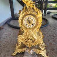 Каминен часовник от 19-ти век рококо стил, снимка 3 - Антикварни и старинни предмети - 45698476
